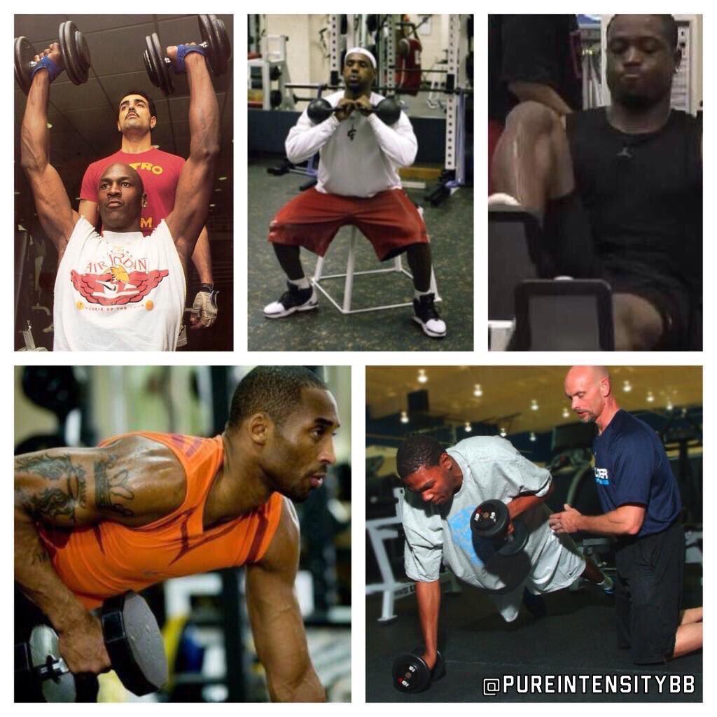 PureIntensityBB's tweet photo. If Michael Jordan, LeBron James, Dwyane Wade, Kobe Bryant &amp; Kevin Durant need to lift for peak performance, SO DO YOU! https://t.co/ryYKkOIQlm