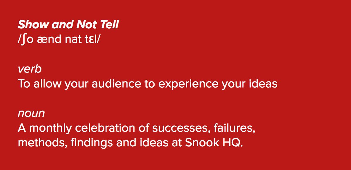 wearesnook's tweet photo. The first Show n Tell event this year โ a monthly celebration of successes, failures, methods, findings and ideas at #snookstudio https://t.co/h0xkT88TpQ