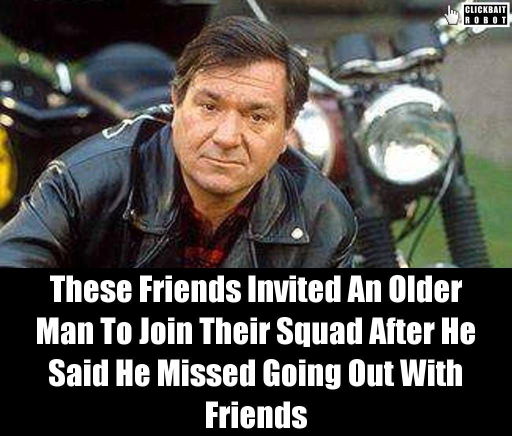 These Friends Invited An Older Man To Join Their Squad After He Said He Missed Going Out With Friends #MichaelElphick