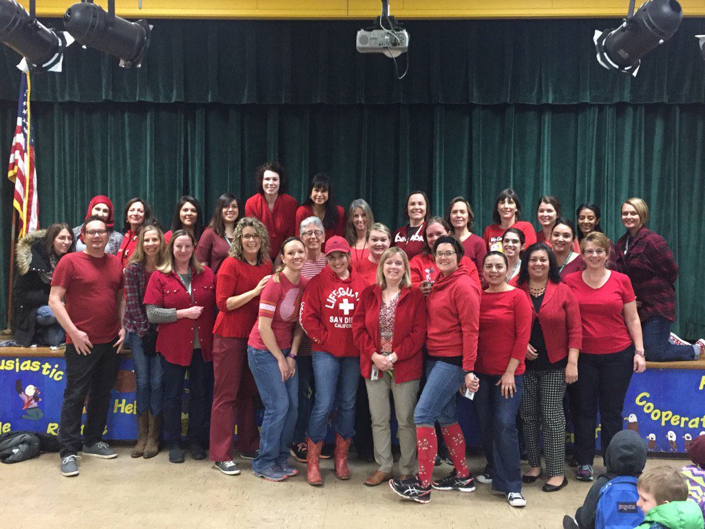 BHEEagles's tweet photo. BHE #GoRed for Women #AISDGoesRed2017 https://t.co/5rsqF9sovN