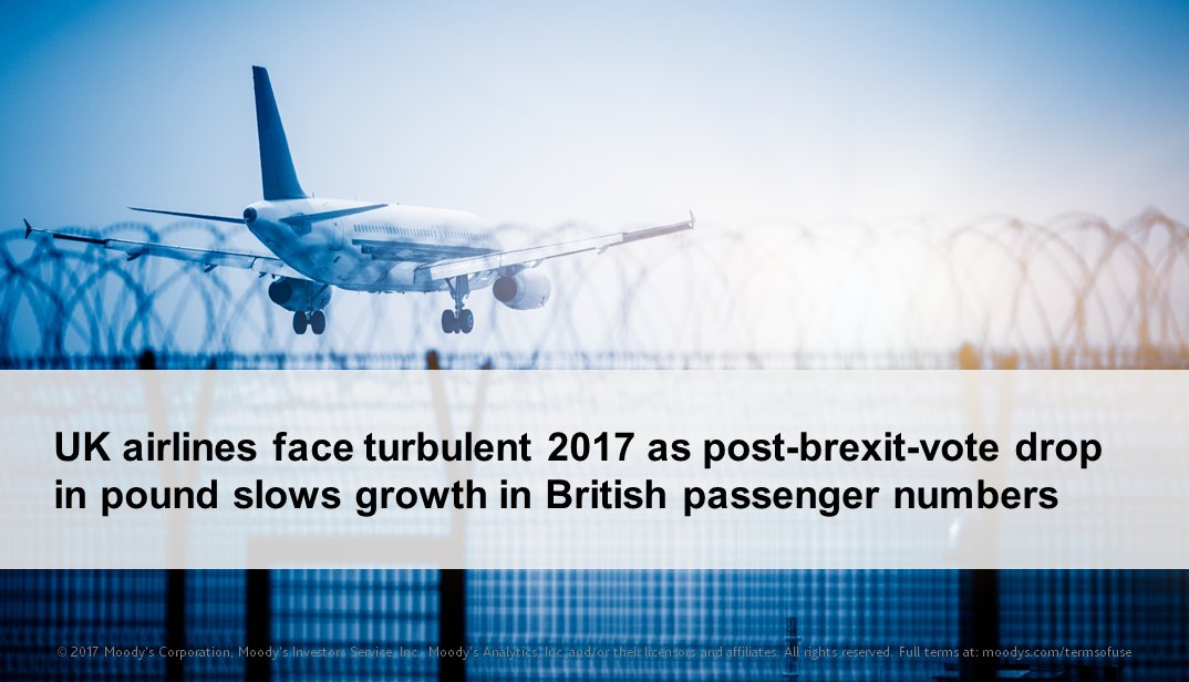 moodysratings's tweet photo. #UKairlines face turbulent 2017 as #postbrexitvote drop in pound slows growth in British passenger numbers 
https://t.co/Z3W9dXcuHL https://t.co/EBvep280hr