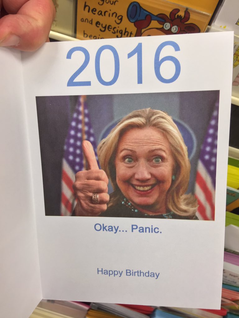 MarissaBridge's tweet photo. Very upset at @amgreetings @riteaid.  Found only anti-Obama/Hillary under "Political Birthday".  Nothing about DT, Paul Ryan, etc.  Share. https://t.co/20gO92boad