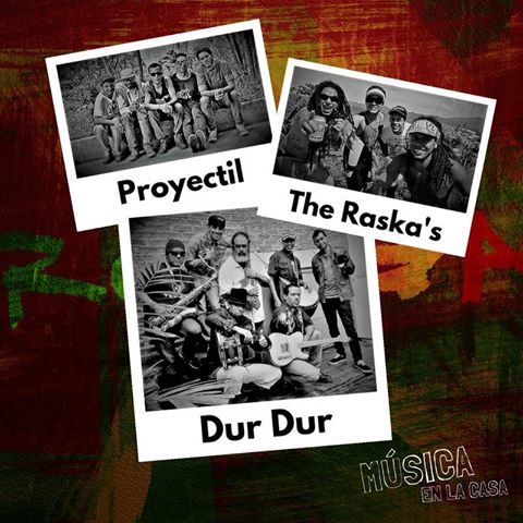 #Hoy <a href="/proyectilband/">Proyectil</a>, <a href="/TheRaskas/">The Raska's</a> y @DurDurReggae #MúsicaEnLaCasa en <a href="/CPrimerasLetras/">Casa Simón Rodríguez</a> !No te lo pierdas!