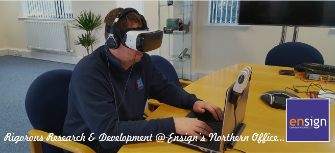 EnsignCommsUK's tweet photo. We've been exploring the world of #VirtualReality this afternoon. #VR #technology #tech #officelife https://t.co/D0AVxdb1Cb