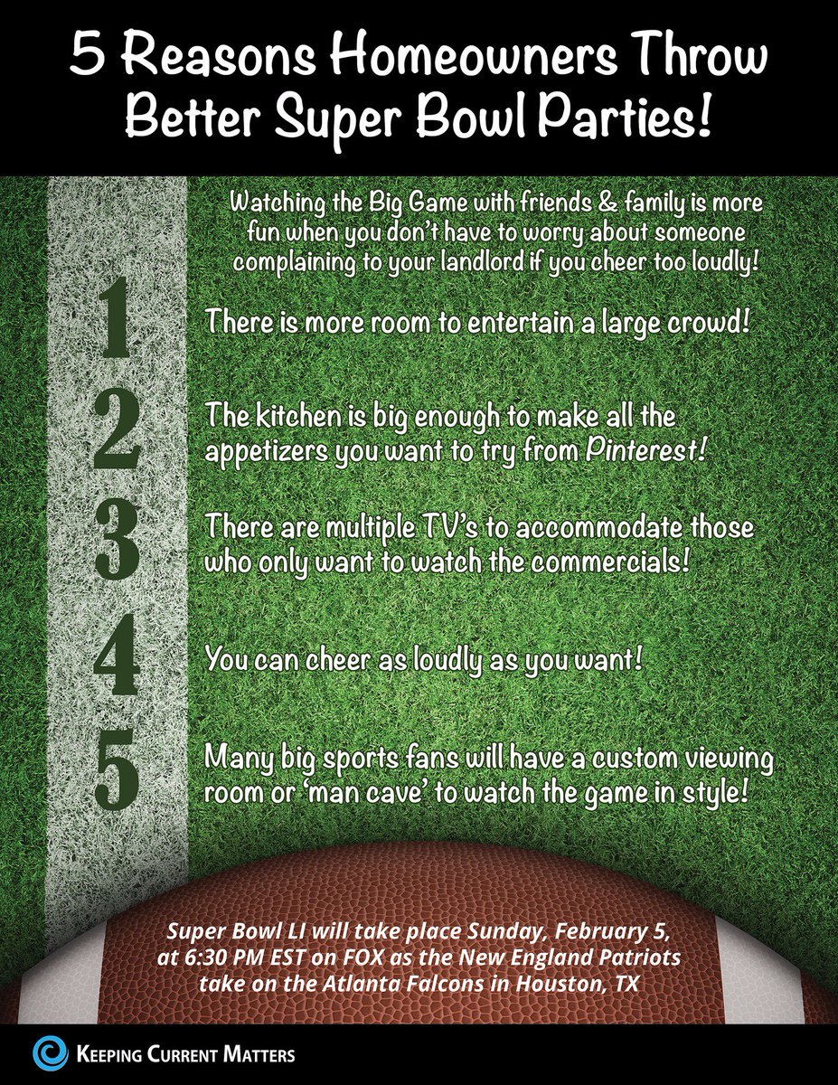 MHMFoxCities's tweet photo. Watching the Superbowl this Sunday? Here are a few to consider: https://t.co/F7qKv3MaRb #mhmfoxcities #Superbowl2017 https://t.co/u4A1fifV5X