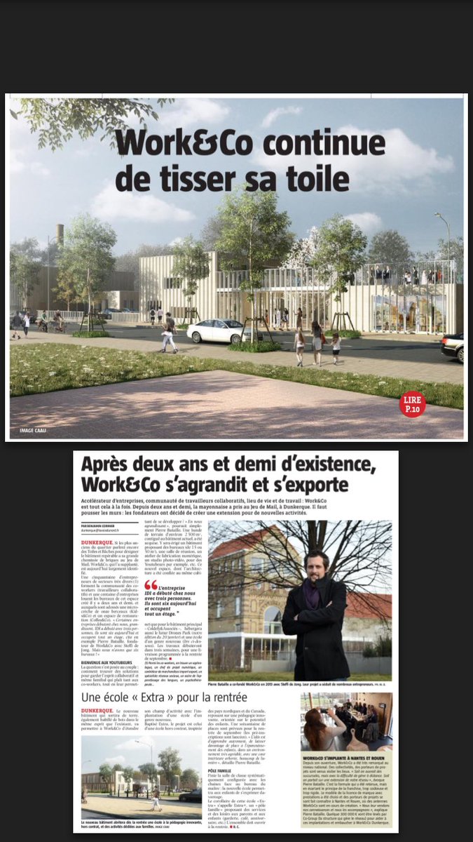 WorketCo's tweet image. On parle de nous dans @lavoixdunord #coworking #entrepreneuriat #socent