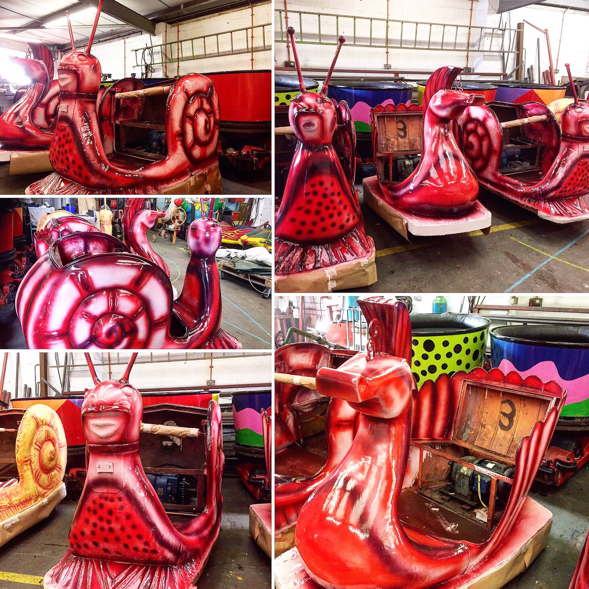 Fresh and raring to go for the 2017 season! Amazing new paint job, vibrant, sparkly and bright! #snails #greatyarmouth #joyland #seaside