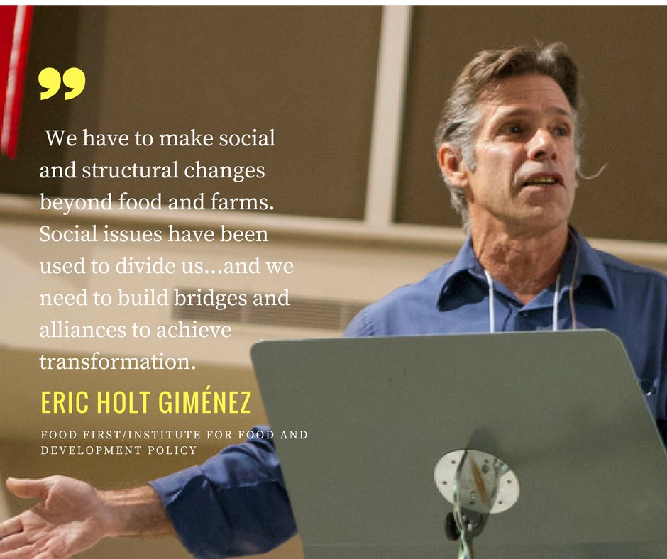 Day 2 started off strong with keynote Eric Holt-Giménez of <a href="/foodfirstorg/">Food First</a> #organicology #foodsovereignty