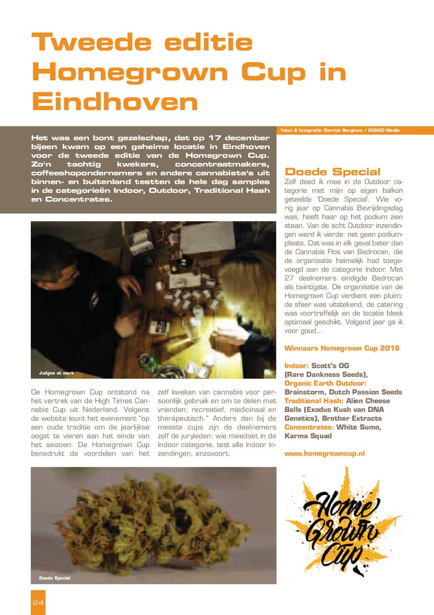 homegrowncup's tweet photo. Very proud of this! We made it into print media! Find the article on page 24 of the new Highlife Magazine! #HGC2016 https://t.co/DYo9B7j4jA