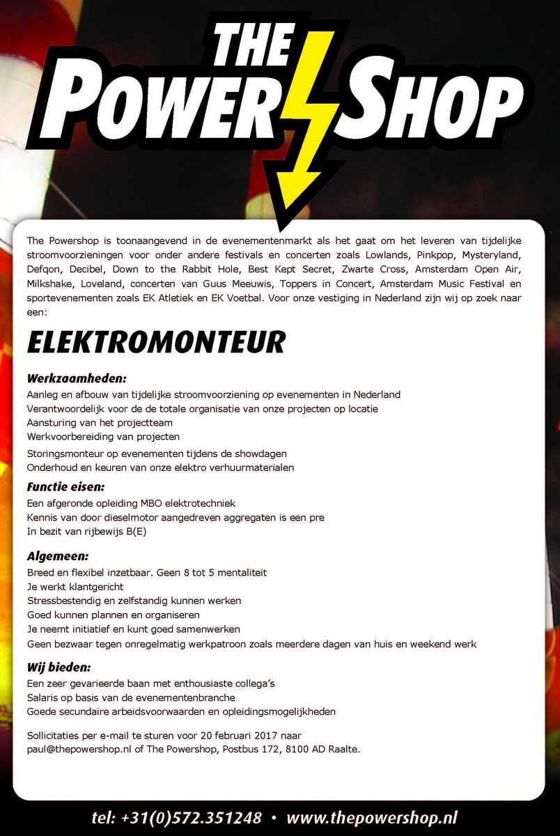 We hebben een leuke nieuwe vacature bij The Powershop. Delen wordt gewaardeerd.