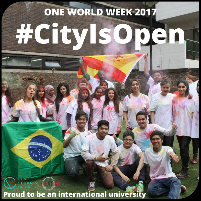 CSGSU_'s tweet photo. What is it like to study at an international university? We Are City Students' Union #OneWorldWeek #CityIsOpen https://t.co/bILWKLnVrF