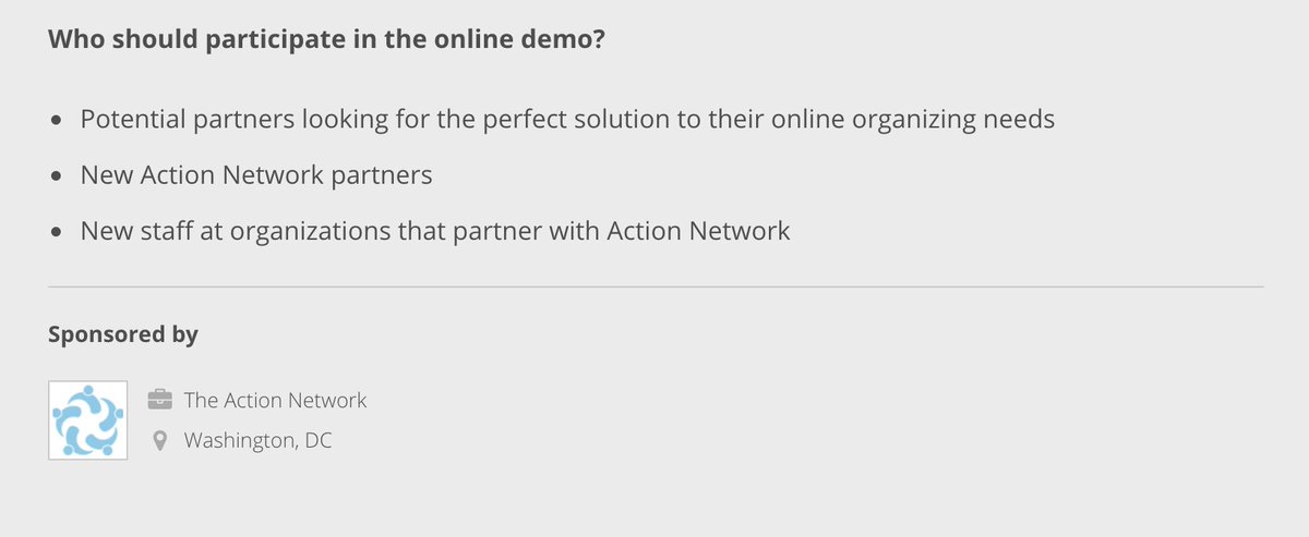 Sign up for the live demo today at 1 PM for new and potential #ANpartners actionnetwork.org/forms/demo-the…