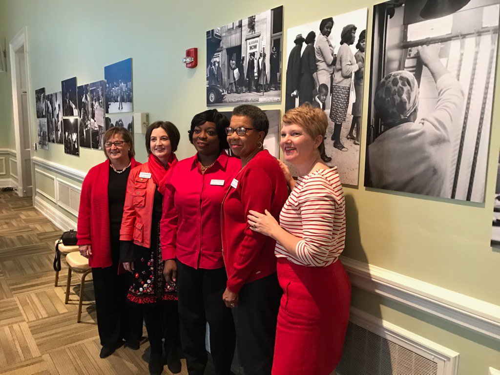 adk17127's tweet photo. #BhamGoRed being celebrated with @AHF board meeting in @AlabamaArchives https://t.co/OMBd3sBbDy