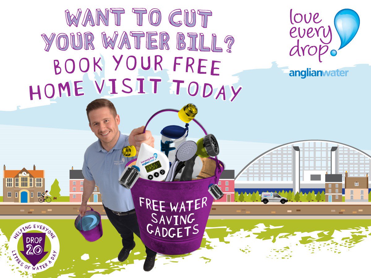 AnglianWater's tweet photo. Book your water efficiency home visit from an expert today and get free water saving gadgets! https://t.co/3RkXBqNz1f https://t.co/0rEuPsMhhg