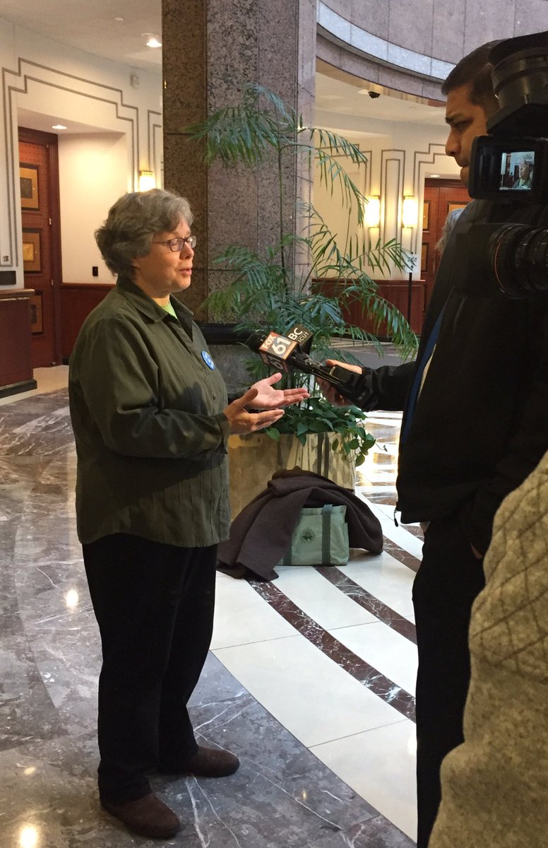 BlmfldCitizens's tweet photo. Val Rosetti @SaveOurWaterCT speaking to WNBC &amp; FOX news re: SB753 an act to study bottled water industry. Why do we need another study? https://t.co/1XZWP2LLyN