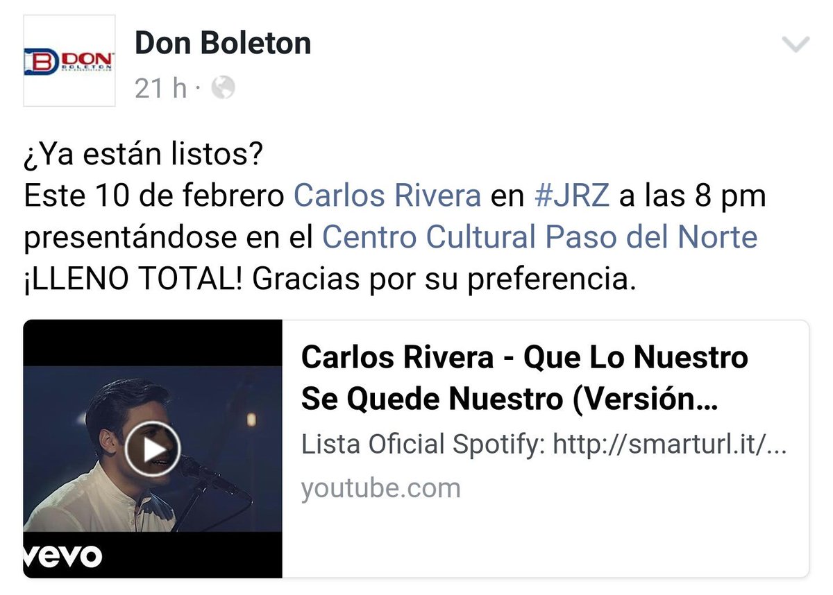 cecypuma's tweet photo. #Felicidades @_CarlosRivera por el LLENO TOTAL de tu #YoCreoTour en mi #CdJuarez 😊👏
La mejor Frontera te Espera!!
➡ https://t.co/S3L0joPl8Q https://t.co/VkXc7BW7ev