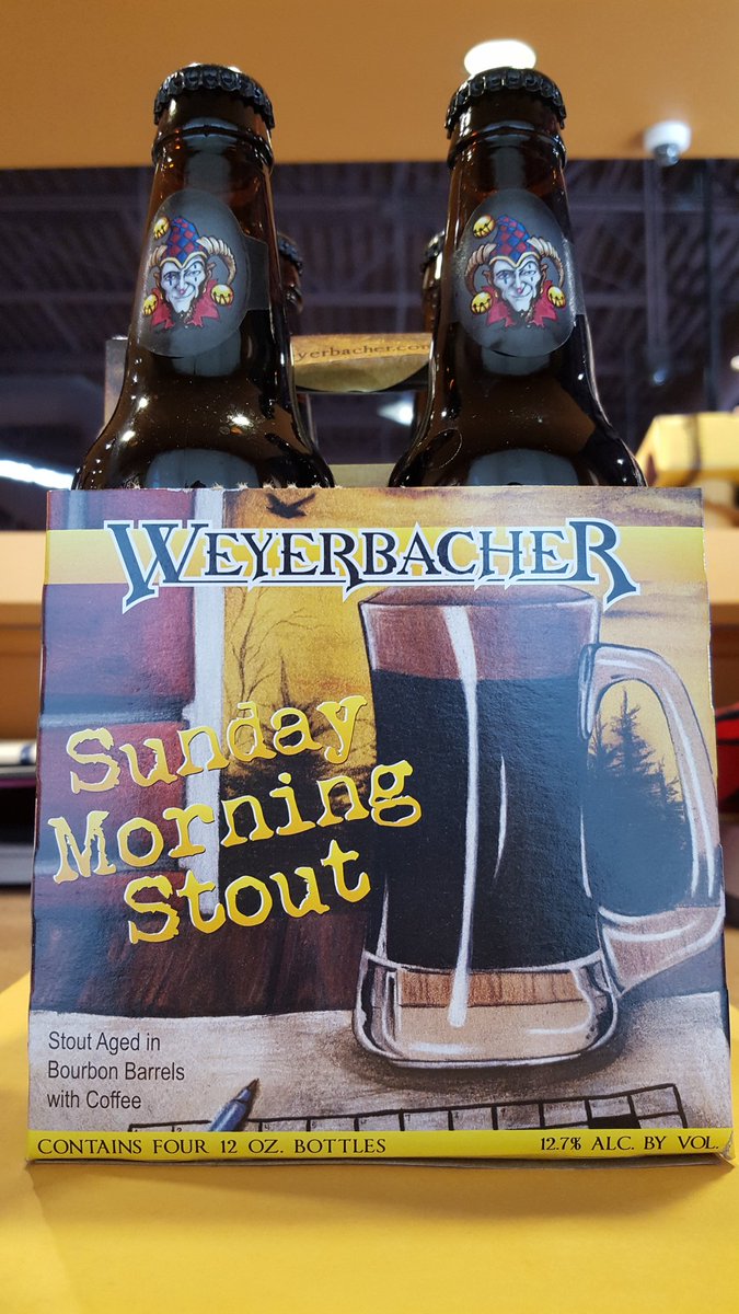 abcbeerheatherr's tweet image. Just in @ABCBeerCountry Kennedy @Weyerbacher Sunday Morning Stout!!!