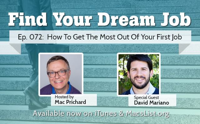 davidpmariano's tweet photo. Check out my interview on the @Macs_List podcast. I share the how to make the most of your first (or any!) job. https://t.co/8vhcsI7zcO https://t.co/rFGuZzkvsP