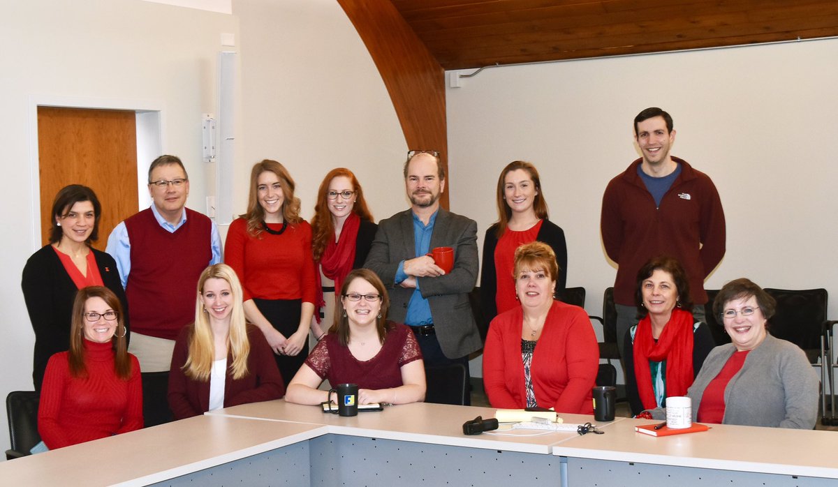 foundationhoc's tweet photo. Our team has a lot of heart! The Community Foundation staff showing our support in various shades of red for @HeartCNY #GoRedUtica https://t.co/ztzqiyEl7H