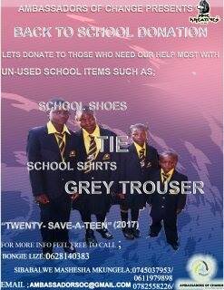 Ubumbano1's tweet photo. If you cant help hundreds just help one.
Please kindly donate your un-used school items.
#back_2_school
#20_save_a_teen https://t.co/lv1iVpe6DF
