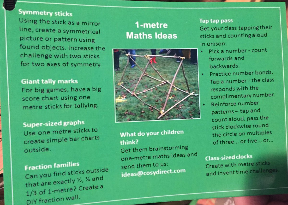 @PeteEllse <a href="/CreativeSTAR/">Juliet Robertson</a> <a href="/nurserywrldshow/">Nursery World's Big Day Out</a> <a href="/NurseryWorld/">Nursery World</a> #everyonesgotsticks #everyonelovesastick