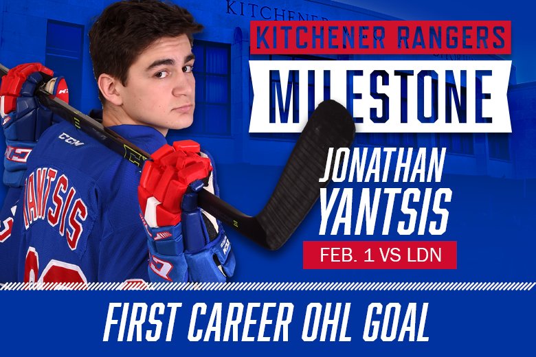 Congrats <a href="/jonny_yantsis/">Jonny Yantsis</a> on your first <a href="/OHLHockey/">Ontario Hockey League</a> goal! 🚨 #KITvsLDN #Milestone