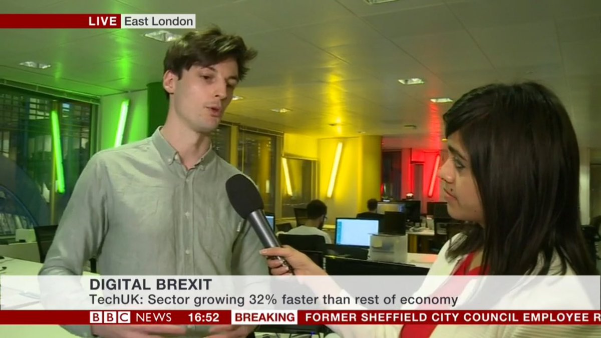 TheDearFairy's tweet photo. Turn on the news and its .@Jukedeck #EdRex well done Ed - great to see #AI making the news #brexit .@TechHub https://t.co/9DVtnRXUbN