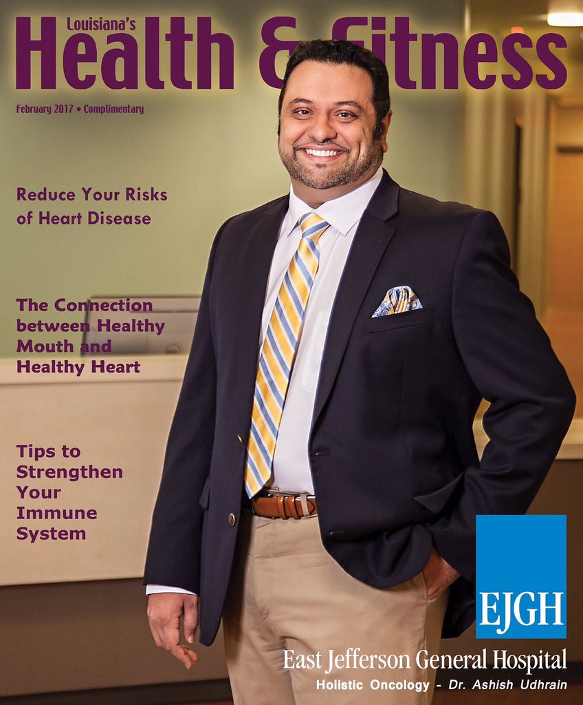 Healthfitmag's tweet photo. Pick up your copy of the February issue featuring Dr. Ashish Udhrain of East Jefferson General Hospital. https://t.co/SsDBQh8FiP