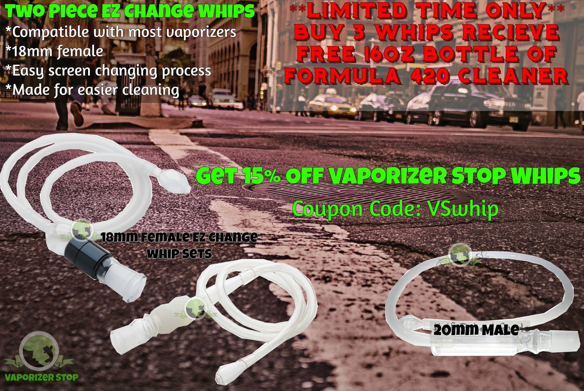 HalfBakedGood's tweet photo. Get 15% OFF Vaporizer Stop Whip Sets. FREE GIFT with purchase of 3! #vaporizers #grinders #portablevaporizers #vaporizerstop https://t.co/5Zv1z2NNCp