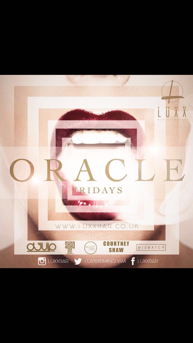 mismatchuk1's tweet photo. Tonight catch me playing @ @luxxbirmingham alongside @Courtney_CSS @shaqfiveDJ
#OracleFridays #LuxxBar #Birmingham #house #rnb #hiphop ππΎ https://t.co/kKE2VVjJ3n