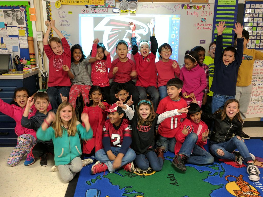 Shakerag second graders know what Falcons do.....RISE UP!  <a href="/ShakeragElem/">Shakerag Elementary</a>  #riseup