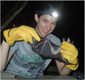 alyb_batgirl's tweet photo. I'm Alyson, I'm an #actuallivingscientist studying how bats sense their world and communicate thru sound &amp; smell. I also #DressLikeAWoman https://t.co/F9ZB9RIWIW