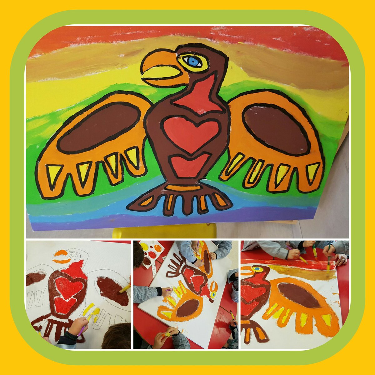 TeacherSandraHB's tweet photo. Indian painting #4years #indiansproject #littleartists https://t.co/KUhTyQeoch