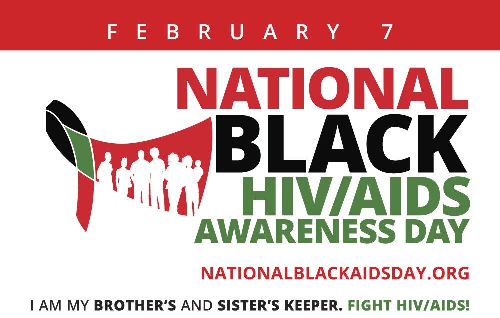 PublicHealth's tweet photo. Feb. 7 is National Black HIV/AIDS Awareness Day. Spread the word with resources from @AIDSgov: https://t.co/UwhnEMyWvT #NBHAAD https://t.co/zO8dbDIdWh