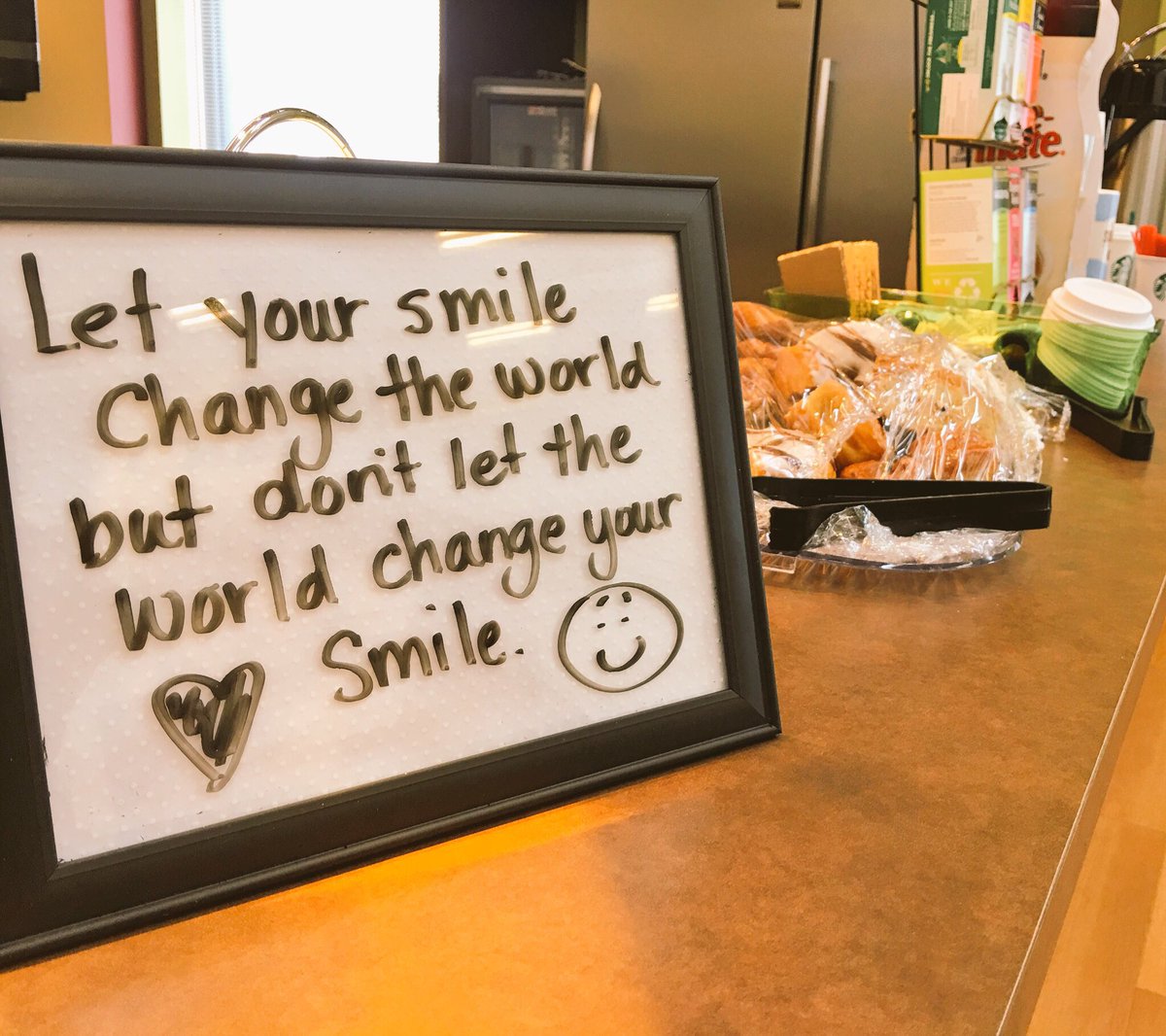 JackiePeer's tweet photo. We 💙The University Cafe! PRODUCTIVITY increase &amp; most importantly HAPPY employees! ☕️🍩#PowerThroughKnowledge #SELU https://t.co/oQiP9Kru7z