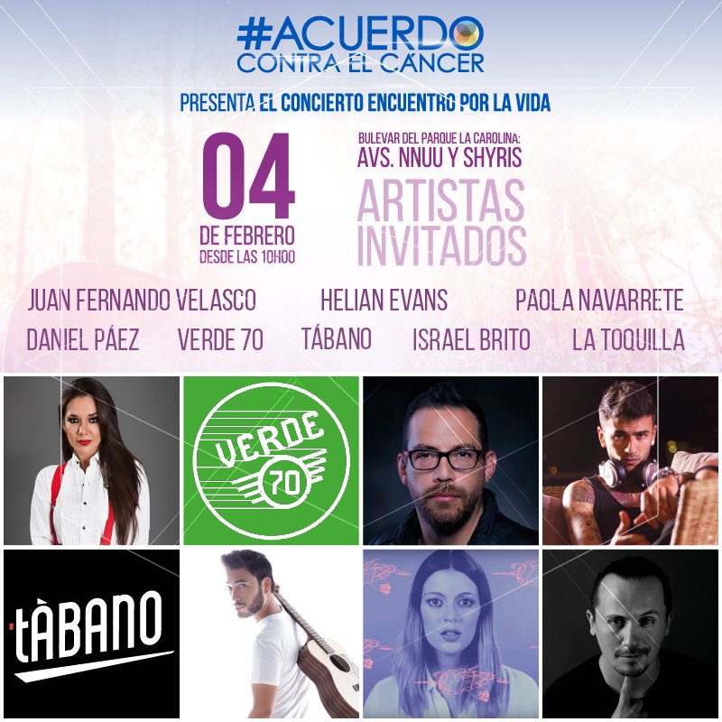 deliverytvec's tweet photo. @AcuerdoCancerEc #Quito
@latoquilla @DANIELPAEZMusic @VERDE70oficial #Tabano
@Helian_Evans @israbrito @juanfervelasco #PaolaNavarrete https://t.co/PUWO9K5Py3