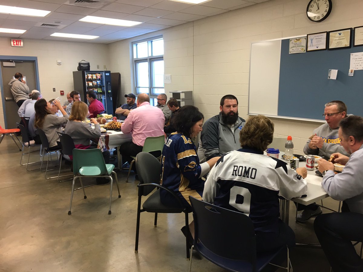 Joint Super Bowl Party/Lunch with NASD Food Service, Maintenance and IT. Thanks Donna!