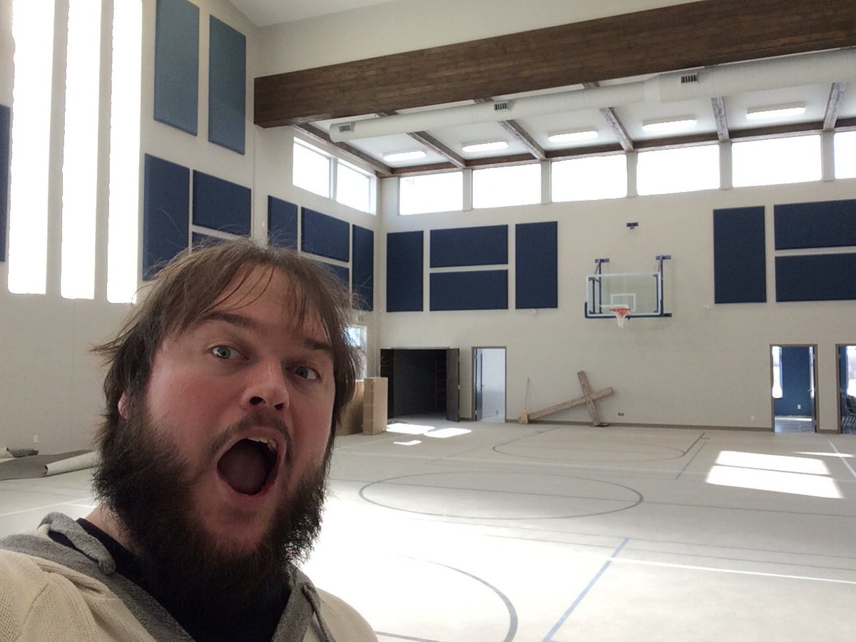 NightArbiter's tweet photo. Checking out the new Gym at Trenton Weslyan!!! #NewTWC #gettingamped https://t.co/nJzIIKZXfr