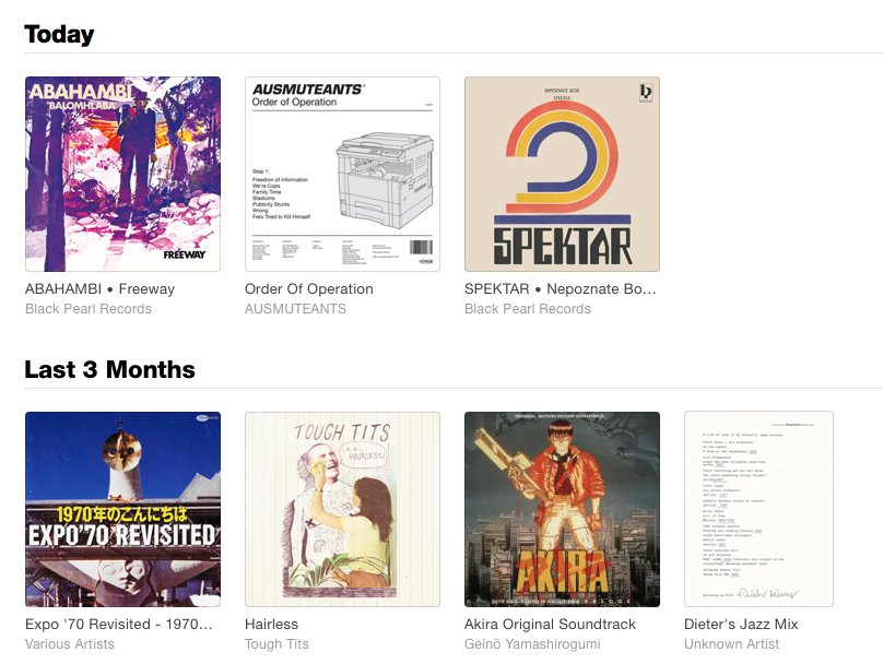 my recently added section in itunes is even better now thanks to Bandcamp.