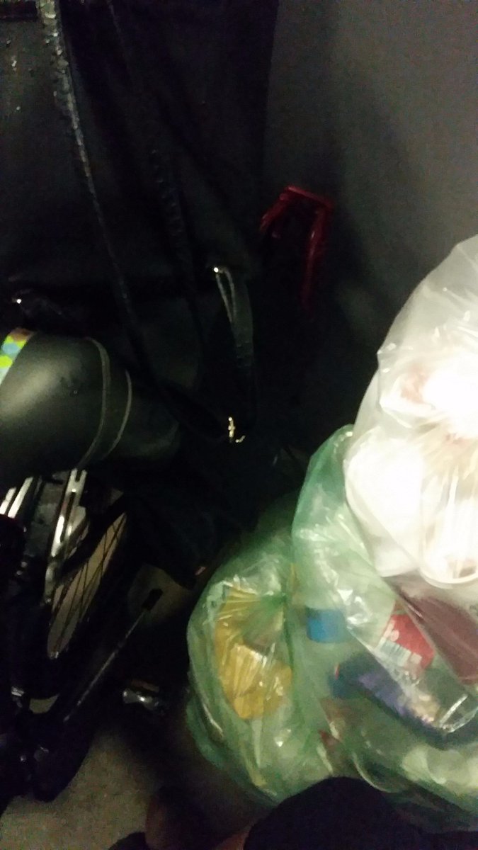 StaWootton's tweet photo. @CrossCountryUK digusted I had to stand up with rubbish within your bike facilities today #mingers #nocustomerservice https://t.co/wBplHPpUDI