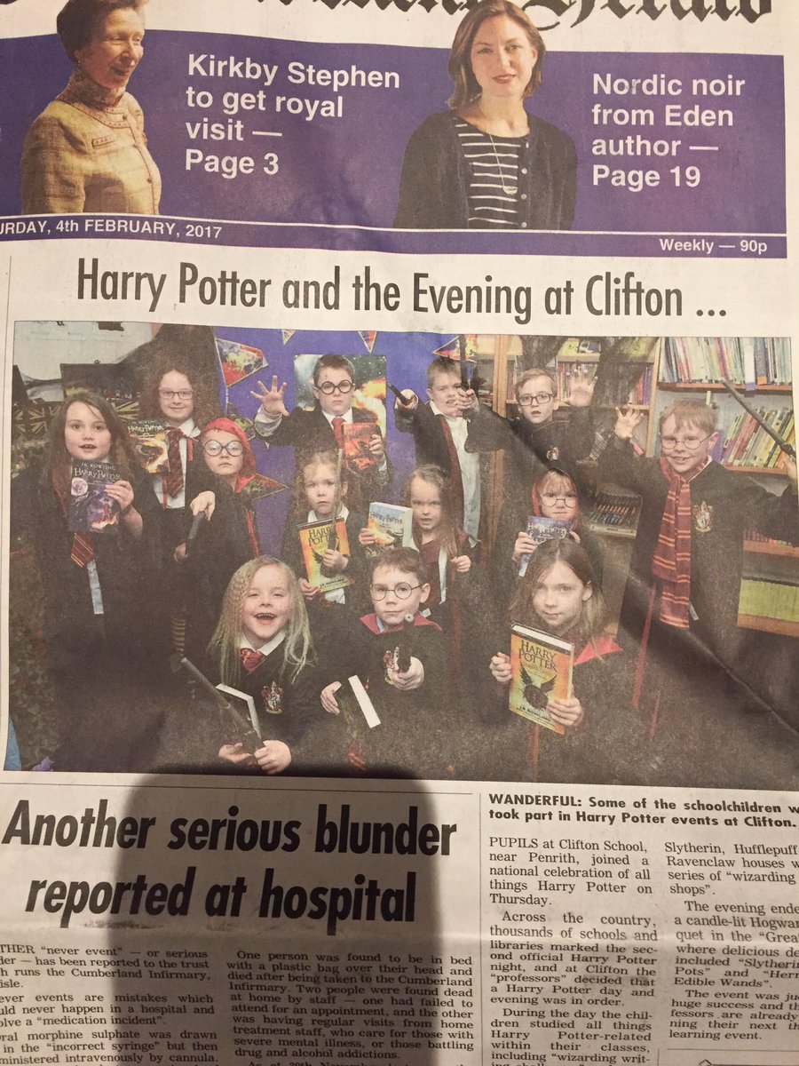 #bigreading Harry Potter day and night made the front page of the news! <a href="/rosBIGWRITING/">Ros Wilson</a>