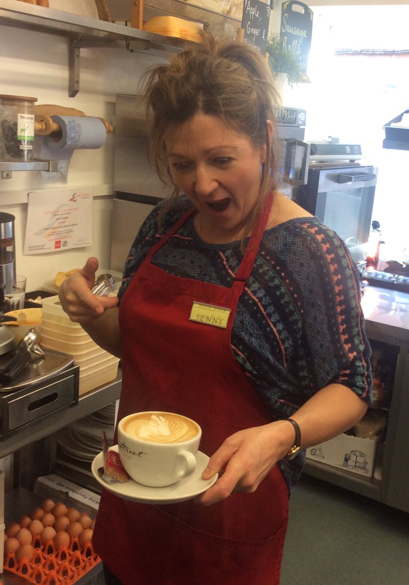beanrush's tweet photo. Jenny is pleasantly surprised at her feathered latte #westmalling #latteart #surprise #beanrush https://t.co/zWFMb6bvTf