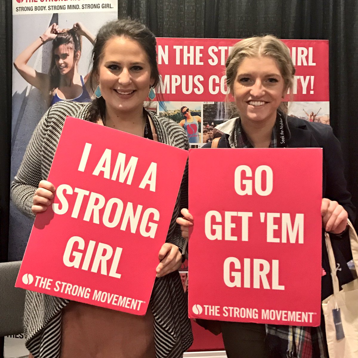 Our Executive Vice President Maggie and Rho Gamma Director Emily are #StrongGirls! #AFLVCentral