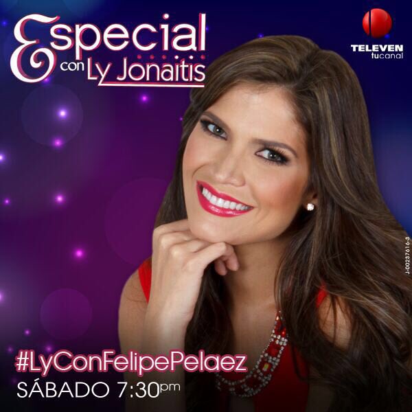 #LyconFelipePelaez 
Sábado 4 de Febrero a las 7:30pm
Por Televen
@felipe_pelaez <a href="/dioneila/">Dioneila Abreu</a>  <a href="/televentv/">Televen</a> <a href="/televen/">televen</a> <a href="/lyjonaitis/">Ly Jonaitis</a>
