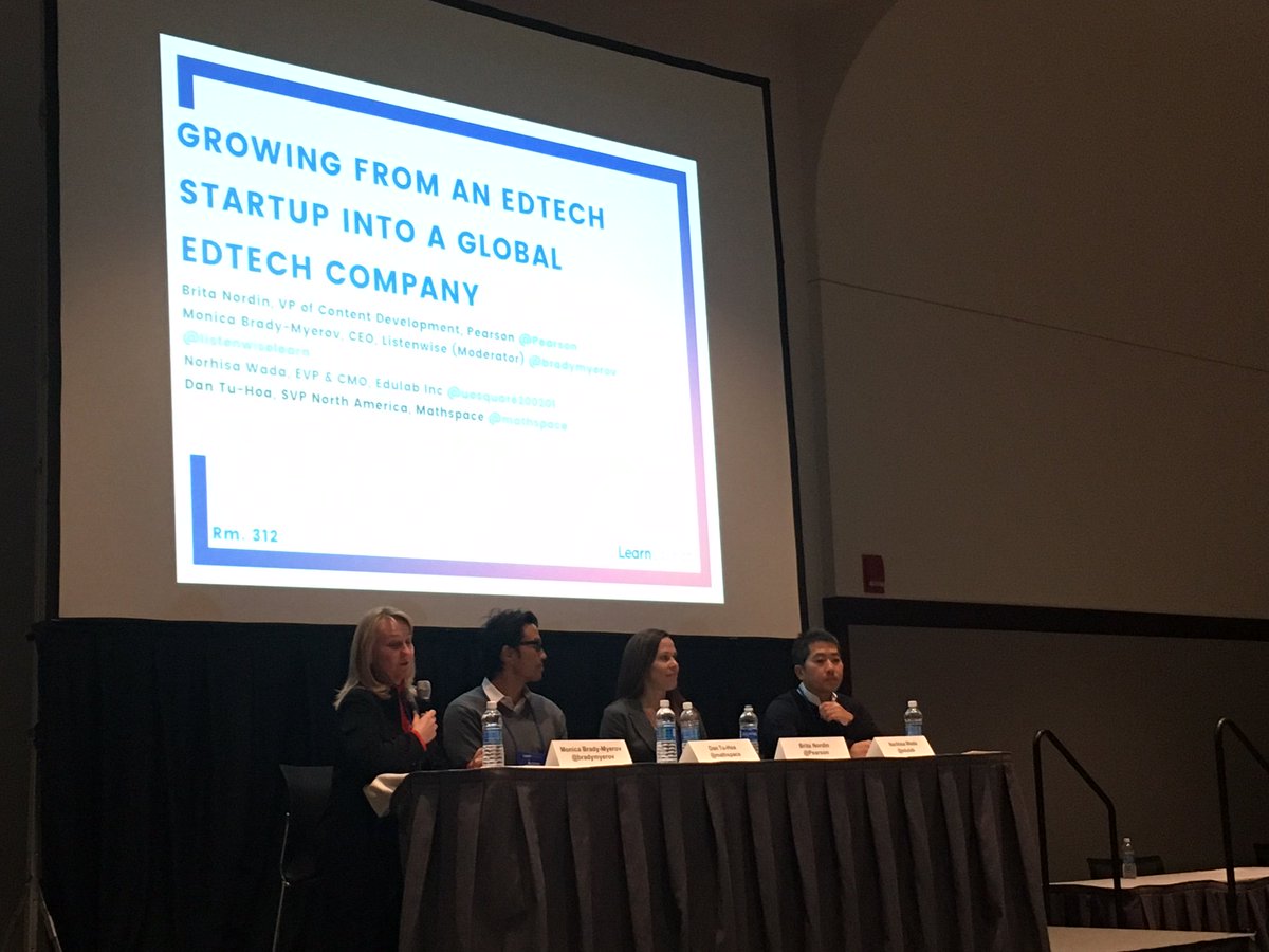 edtechleaders's tweet image. Great advice from @uesquare200201! #LearnLaunch17 "Focus on what you do well &amp;amp; partner for the rest." @bradymyerov @mathspace @pearson