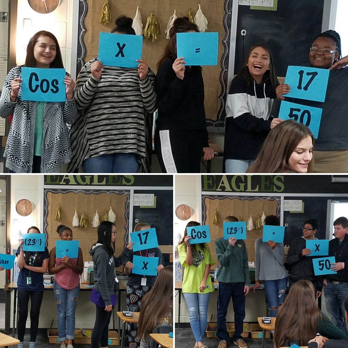 TantonGeom's tweet image. @cyfallshs geometry students making human trig equations on a Friday! @cfisdmath #stoplecturing #getstudentsmoving #fridayfun