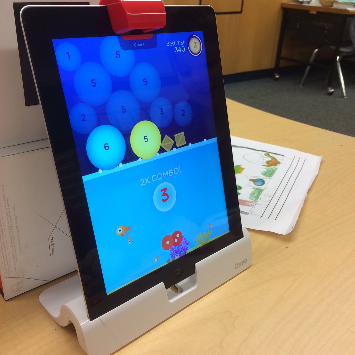 tracyacramer's tweet photo. Playing and learning with @PlayOsmo @afitzau @CaulfeildSchool #cooperation #mathisfun #supernumbers https://t.co/f3mH740ZWC