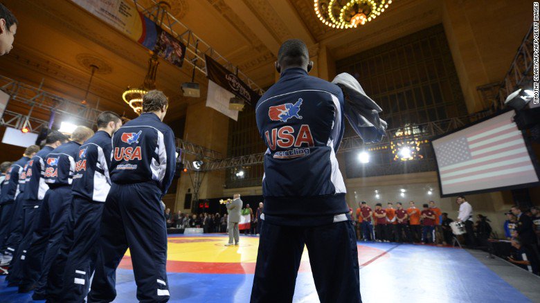 CNN's tweet photo. US wrestling team denied visas for competition in Iran, which had promised "reciprocal measures" to US travel ban https://t.co/vwnVzAAWhl https://t.co/8QYQwEWlL7