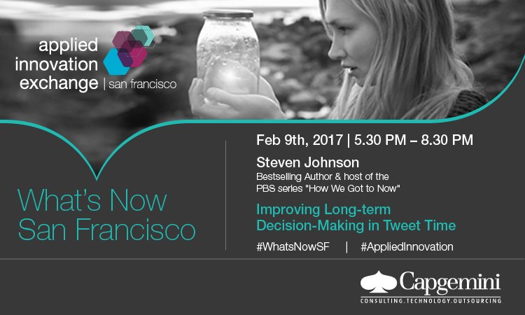 We look forward to host bestselling author <a href="/stevenbjohnson/">Steven Johnson</a> at #WhatsNowSF on Feb 9, 2017. Register here -  ow.ly/p23d308B8Li