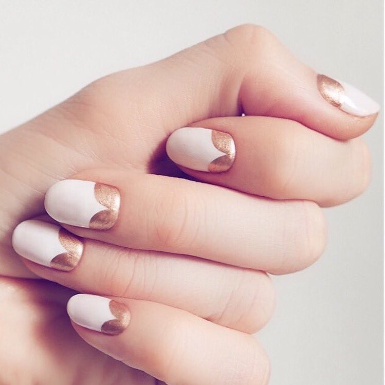 Head over heels with @MPnails 's manicure with gold accents. 😍 Shades are #WellWellWell and #GlowwiththeFlow from #ColorTherapy. #Repost